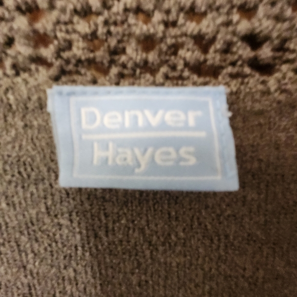 Womens Denver Hayes Green/greige Bohemian Tie Front Cardigan Size M/L - Picture 5 of 5